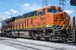 BNSF 6891 trails on a train departing PTRA's North Yard
